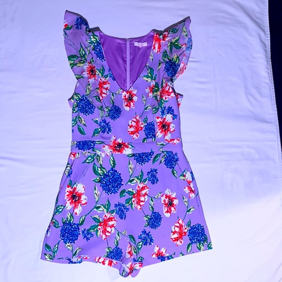 Parker Ana floral romper size 10 - Picture 4 of 13